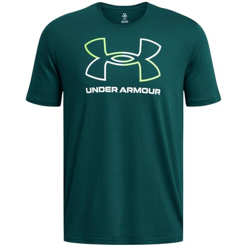 Under Armour Men's Global Foundation Short Sleeve T Shirt, (611) Sedona Red / / White, Small