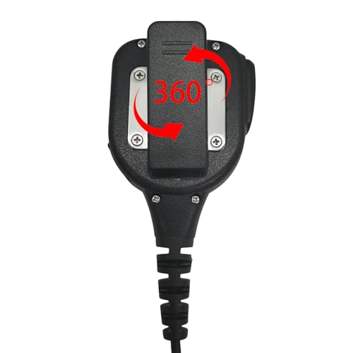 stdgove 6 Pin Speaker Microphone IP65 Waterproof Shoulder Mic 3.5 Jack for Motorola Ailunce dmr Ham Radio ha1g hd1 hd-1 gp328plus ex500 for Retivise nr30 rt29 rt29d rb47 rt89 rb23 rt68 (Black)