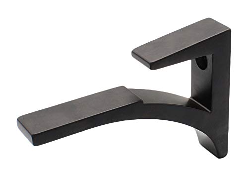 CRL Black - Aluminum Glass Shelf Bracket for 3/8" to 1/2" Glass - Package