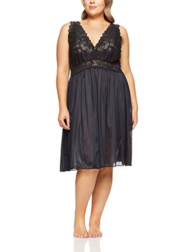 Shadowline Women’s Short Lace Bodice Nightgown 40” Length Sleeveless Gown