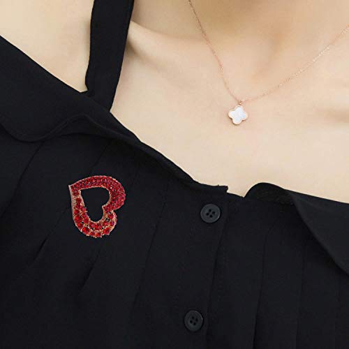 Heart Brooch Pins for Women Fashion Valentine Love Sliver Light Blue Jewelry