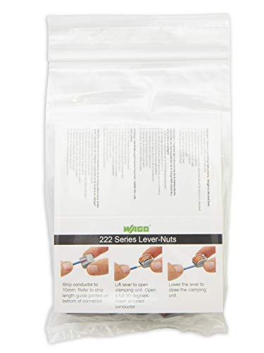 Wago 222-413 Lever-Nuts 3 Conductor Compact Connectors 10 PK