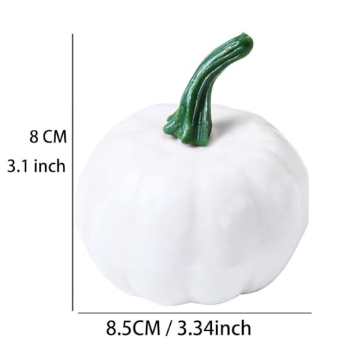 WESAPPINC Artificial Pumpkins,14PCS White Fake Pumpkins Assorted Pumpkins Large Faux Harvest Pumpkins for Autumn Thanksgiving Halloween Seasonal Holiday Decor Decoration (7pcs Light Blue Pumpkins)