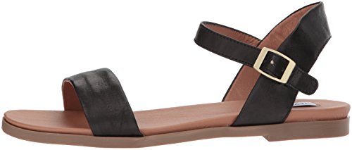 Steve Madden Women's DINA Flat Sandal, tan Leather, 10