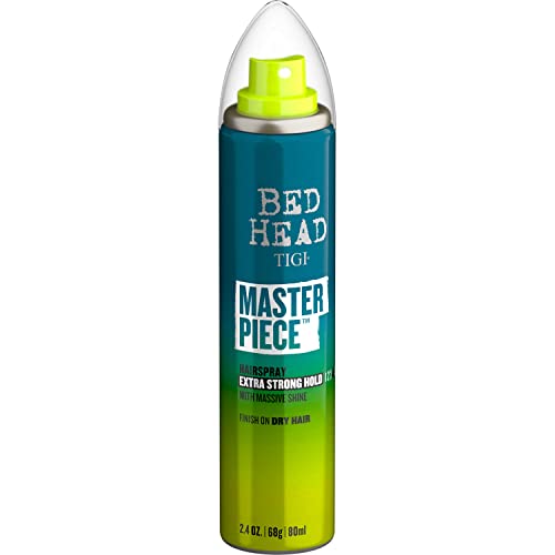 TIGI Bed Head Masterpiece Shiny Hairspray for Strong Hold Travel Size 2.4 oz (Pack of 3)