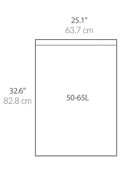 simplehuman Code Q 60 Count, Genuine Odorsorb Custom Fit Liners, Drawstring Odor Absorbing Trash Bags in Dispenser Packs, 50-65 Liter / 13-17 Gallon