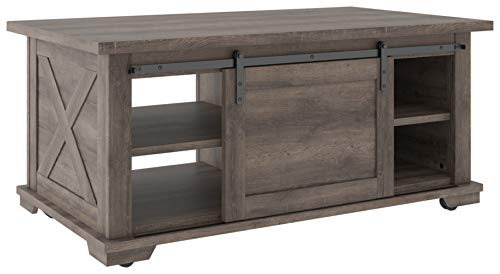 Signature Design by Ashley Arlenbry Rustic Farmhouse Coffee Table, Grayish Brown