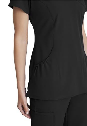 BARCO Skechers Vitality Women’s Charge V-Neck Scrub Top – Black, XS