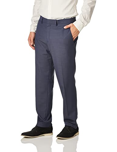 Kenneth Cole Reaction Men's Stretch Weave Slim Fit Dress Pant, Medium Grey, 36W x 30L