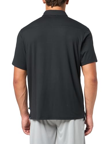 Unionbay Men's Short Sleeve Tech Sanded Jersey Polo, Black