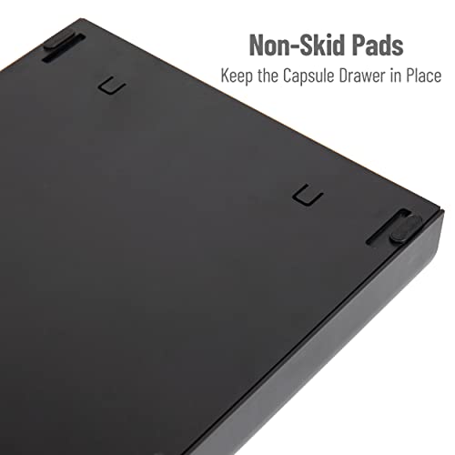 Mind Reader Nespresso Compatible Capsule Drawer Countertop Organizer, Coffee Pod Holder, Storage, 9.21 x 15.94 x 2.36, Black