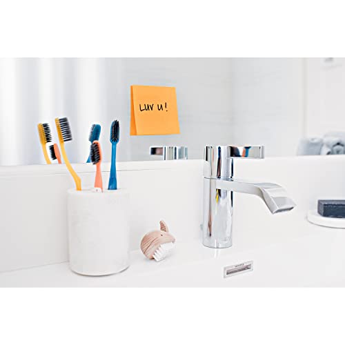 Post-it Super Sticky Notes, 3x3 in, 6 Pads, 2X The Sticking Power, Energy Boost Collection, Bright Colors (Orange, Pink, Blue, Green),Recyclable (654-6SSAU)