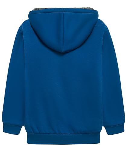 SWISSWELL Kids Fleece Hoodie Full Zip Hooded Sweatshirt Long Sleeve Cozy Jacket for Boys and Girls 6-15 Years Old(Orange, 10-11)