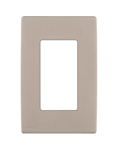 Leviton REWP2-WS Renu Two-Gang Screwless Snap-On Wallplate, Wood Smoke