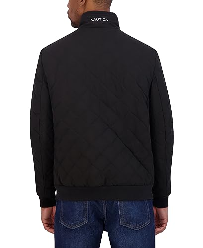 Nautica Men's Quilted Bomber Jacket, Black
