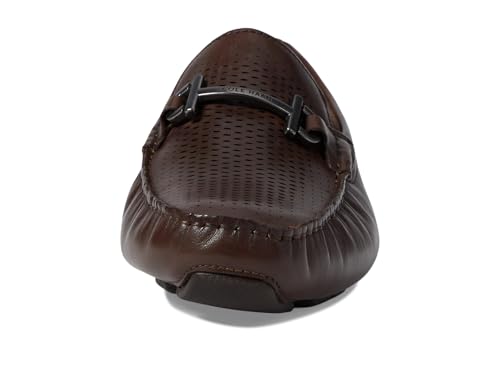 Cole Haan Men's Grand Laser Bit Driver Driving Style Loafer, Lava/Black Walnut, 10 Wide