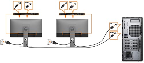 Dell P2425H 24" 16:9 IPS Computer Monitor Screen with DisplayPort and USB 3.0 Upstream Cables - New Model