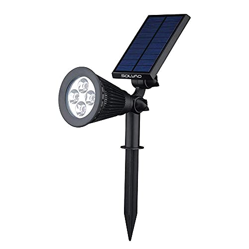 SOLVAO Solar Spot Light | Ultra Bright, Waterproof, Adjustable 270°, No Wiring, Portable | Auto On/Off Function | Rechargeable LED for Outdoor, Landscape, Wall, Fence, Yard, Driveway, Outside