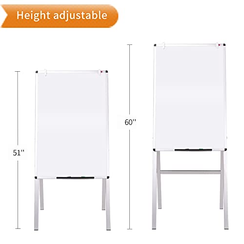 VIZ-PRO Magnetic H-Stand Whiteboard/Adjustable Dry Erase Easel,24 x 36 Inches