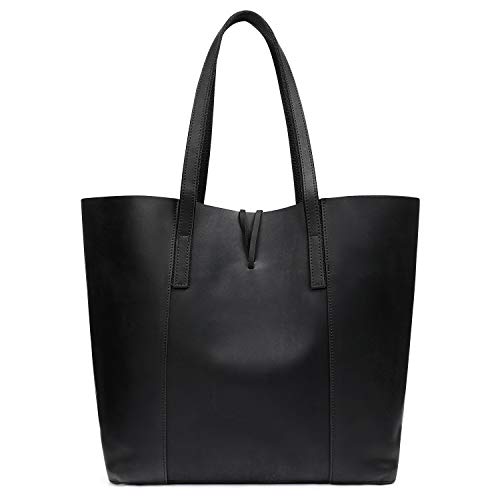S-ZONE Vintage Genuine Leather Tote Bag for Women Large Shoulder Purse Handbag