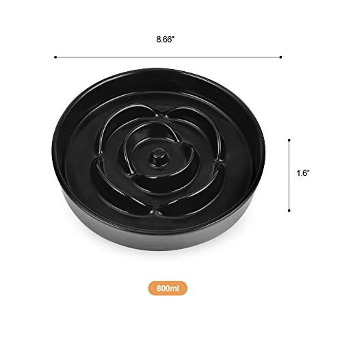 Sted Puzzle Slow Feeder Dog Bowl, Slow Eating Dog Dishes for Medium Large Dogs, Slow Down Eating for Dog Fast Eaters, Dog Maze Slow Feeder Bowl, Blue