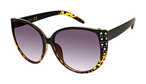 Jessica Simpson Women's J5837 Glitzy Retro Cat Eye Sunglasses with UV400 Protection - Glamorous Sunglasses for Women, 59mm