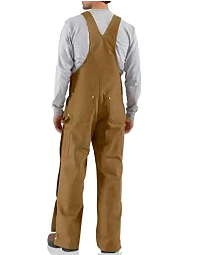 Carhartt Men's Loose Fit Firm Duck Bib Overall, Carhartt Brown, 36W x 34L