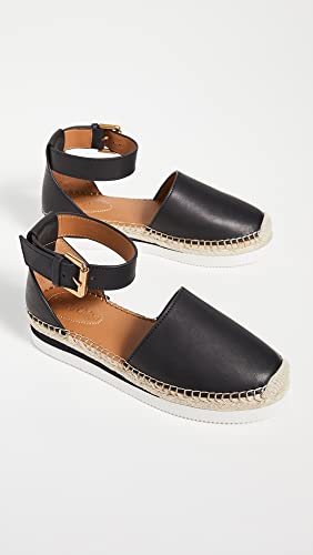 See by Chloe Women's Glyn Flat Espadrilles, Nero, Black, 5 Medium US