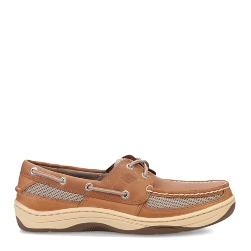 Sperry Men's, Tarpon 2-Eye Boat Shoes Linen 9 W Tan/Beige