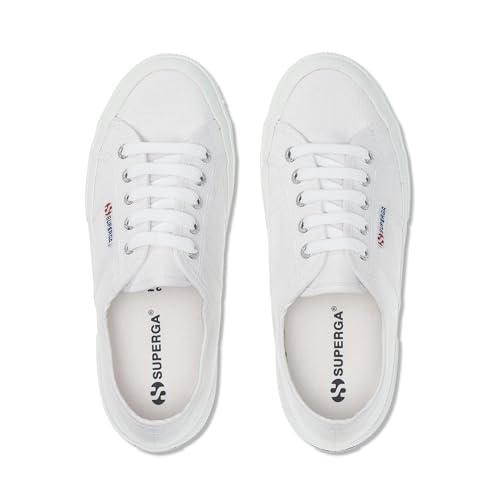 Superga unisex adult S000010 Sneaker, White, 11 Women 9.5 Men US