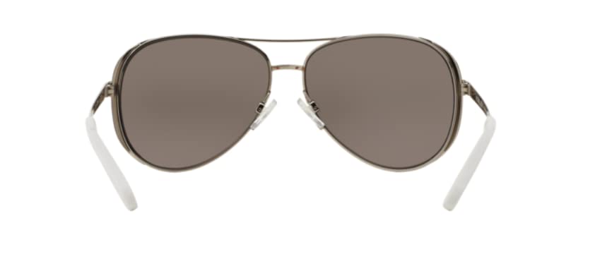 Michael Kors MK5004 CHELSEA Aviator 101311 59M Sunglasses For Women + BUNDLE with Designer iWear Eyewear Kit (Gunmetal/Black/Grey Gradient)