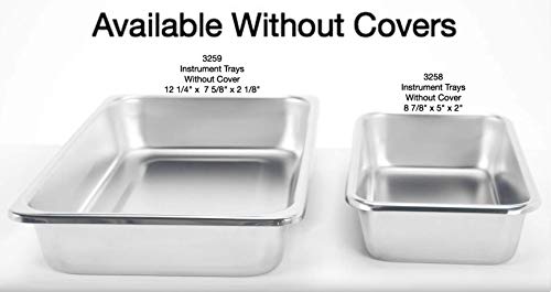 Graham-Field 3254 Grafco Instrument Catheter Tray with Strap Handle, Stainless Steel, 8-1/2" x 3" x 1-1/2"