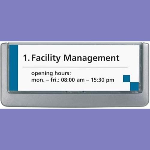 Durable Click Sign, 2-1/8 x 5-7/8 Inches, Graphite (486037)