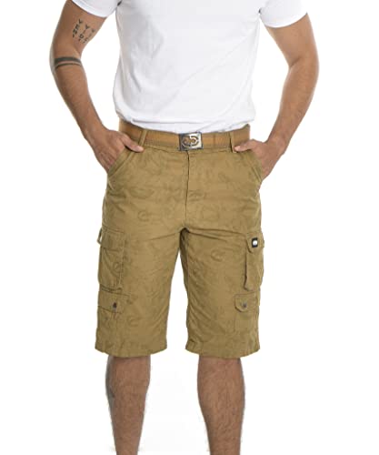Ecko Cargo Shorts for Men – Twill Camo Mens Cargo Shorts with Belt Big and Tall