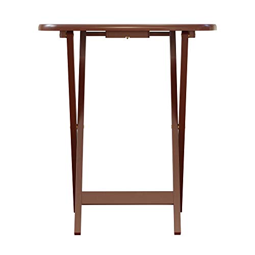 Winsome Lucca Snack Table, 22.83"W x 25.79"H x 15.67"D, Brown,Walnut