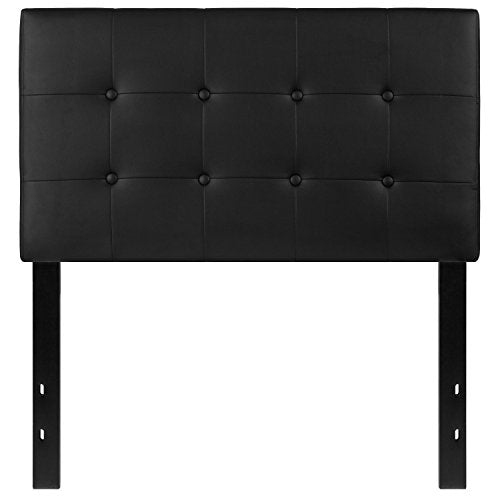 Flash Furniture Lennox Tufted Upholstered Twin Size Headboard in Black Vinyl