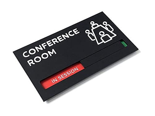 Kubik Letters Premium Conference Room Sign - Do Not Disturb Sign - Meeting in Progress Door Sign - Office Sign - Sign Out - Office Door Sign - Door Signs for Office - Occupied Sign - Do Not Disturb Door Sign
