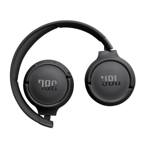 JBL Tune 520BT - Wireless On-Ear Headphones, Up to 57H battery life and speed charge, Lightweight, comfortable and foldable design, Hands-free calls with Voice Aware (Black)