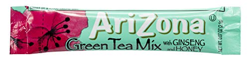 AriZona Green Tea with Ginseng Sugar Free Iced Tea Stix, Low Calorie Single Serving Drink Powder Packets, 10 Count (Pack of 12)