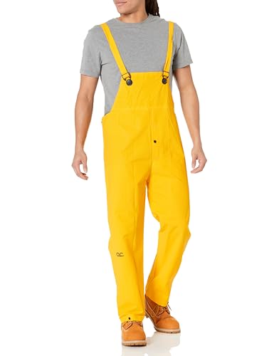 Custom Leathercraft mens Bib powersports rain suits, Yellow, Medium US