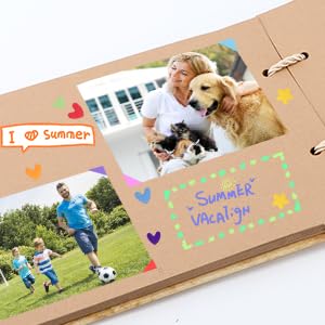 Our Adventure Book Scrapbook DIY Handmade Retro Style Travel Souvenir, 11.92 x 7.62" Leather-Bound Scrapbook Inspired by 'Up', Gift for Couples Anniversary, Weddings, Travelling, Birthday, Christmas