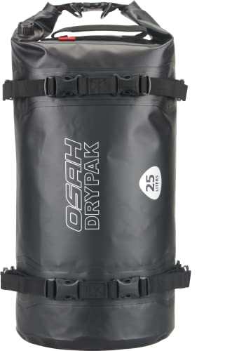 IRON JIA'S Motorcycle Dry Bag - Waterproof Duffle & Luggage Tail Bag Saddle Bags with Roll Top Closure, Shoulder Straps, Inner Pocket and Mesh Pocket (Black, 30L)