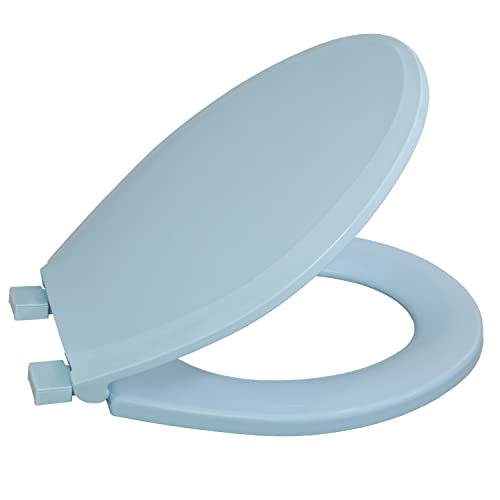 Centoco 3700SC-304 Plastic Round Toilet Seat with Closed Front, Blue