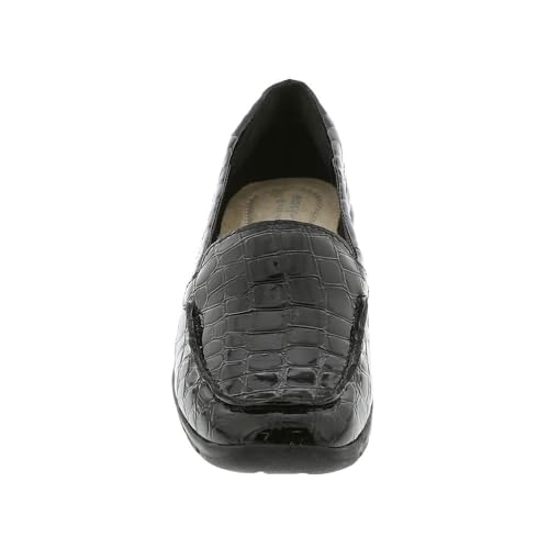Easy Spirit Women's SeABIDE8 Loafer Flat, Navy Croco Patent, 9.5 Narrow