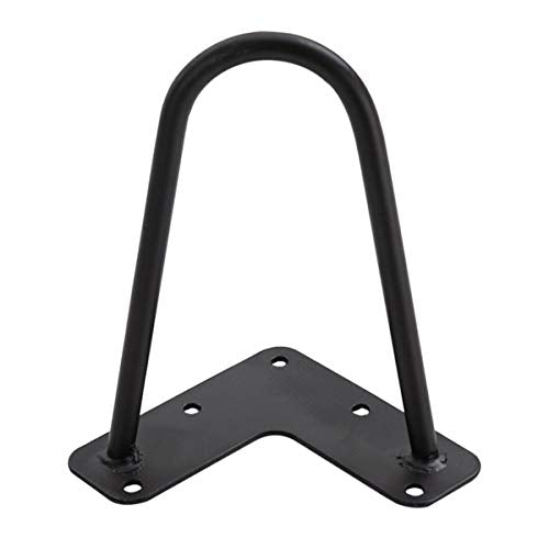TE DEUM 6 inch Satin Black Hairpin Coffee Table Legs(Set of 4), Metal Heavy Duty Mid-Century Modern …