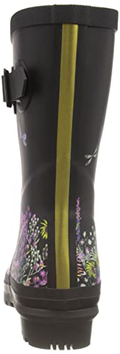 Joules Women's Molly Welly Rain Boot, Pink Leopard, 7