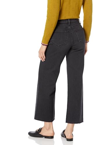 PAIGE Women's Anessa Raw Hem Jeans, Black Lotus, 34