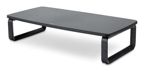 Kensington SmartFit Low Profile Monitor Stand for up to 40lbs Screens, Compact Desktop Stand Riser 3 Height Adjustable, Laptop Stand for Desk, PC Stand, Monitor Riser 9"x3"x11.5" - Black K52785W
