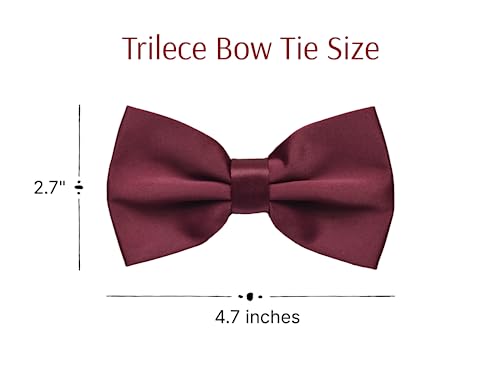trilece Bow Ties for Men - Men's Solid Pre-tied Clip on Bowties for Formal Wear - Adjustable Bow Tie - Bow ties for Woman (Neon Green)