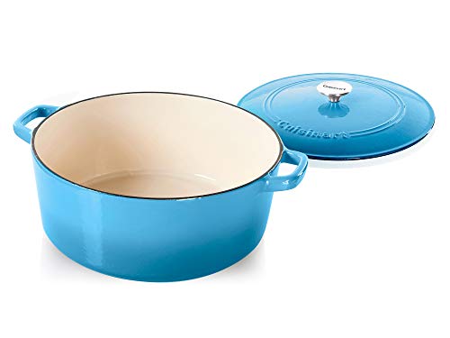 Cuisinart Chef's Classic Enameled Cast Iron Round Covered Casserole (Red, 7- Quart)